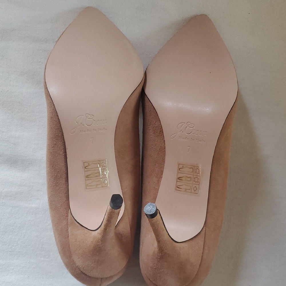 J. Crew ELSIE TAN PUMPS Classic Heels - Picture 4 of 10